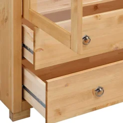 Glastüren Highboard in Natur geölt - Vinidad