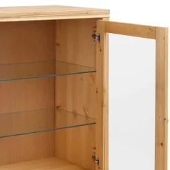 Glastüren Highboard in Natur geölt - Vinidad