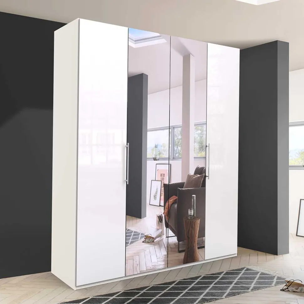 Gleittüren Schlafzimmerschrank mit Spiegel - Dolienca