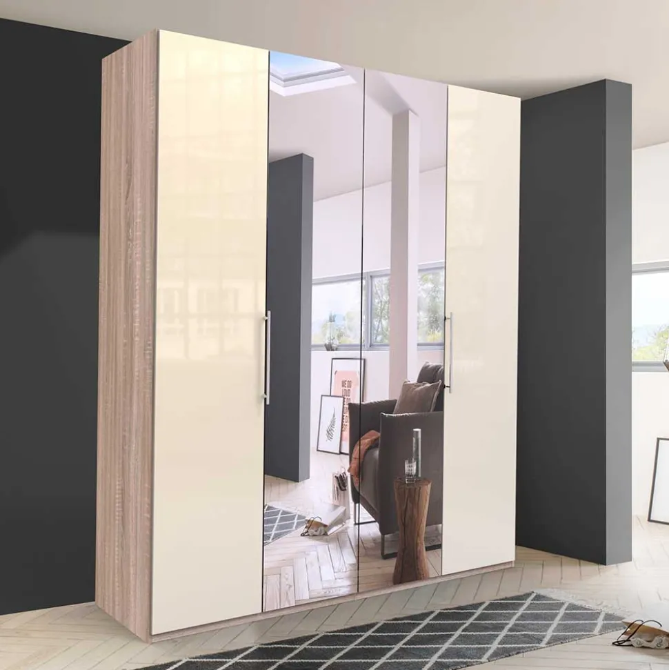 Gleittüren-Schrank mit zwei Spiegeln - Rativian