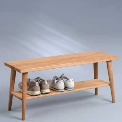 Günstige Flurbank aus Massivholz Wildeiche - Liorys