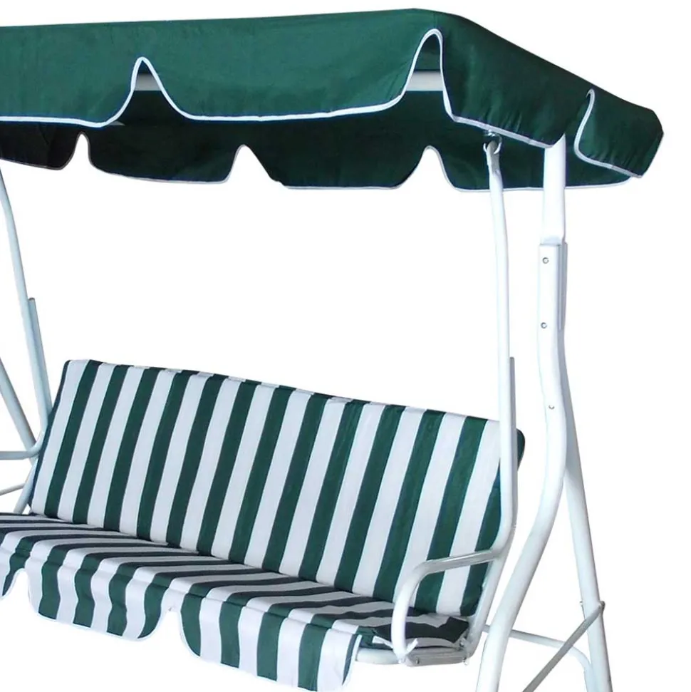 Günstige Hollywoodschaukel Kwesina in Grün & Weiß