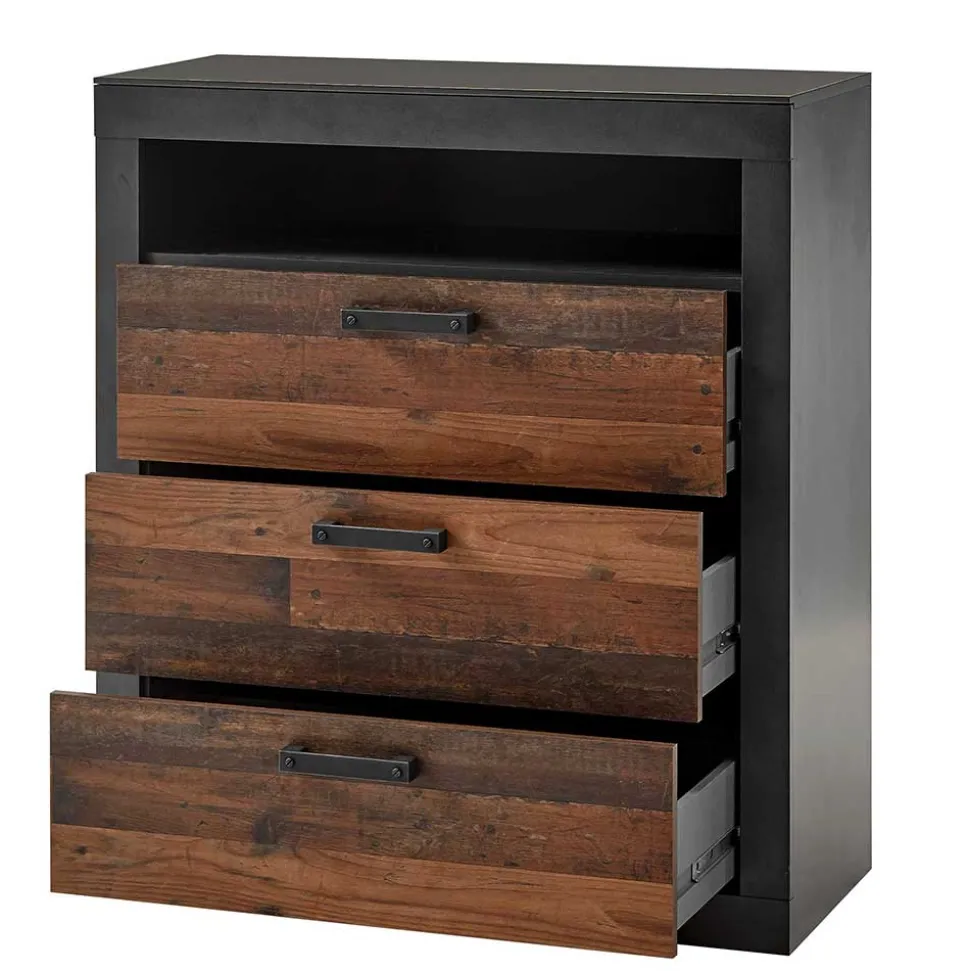 Günstige Kommode mit drei Schubladen & Fach - Timuras