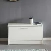 Günstige Schuhbank in Weiß mit Klappe Same 80 cm breit