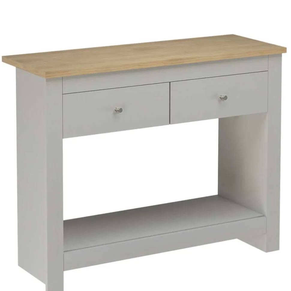 Günstiger Konsolentisch in Grau & Eichefarben - Poliesti