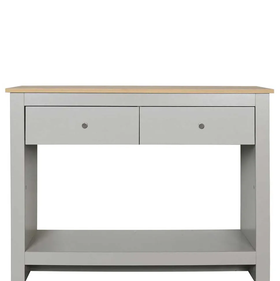 Günstiger Konsolentisch in Grau & Eichefarben - Poliesti