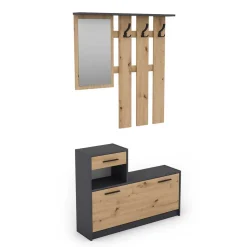 Günstiges Flurmöbel Set zweifarbig - Tower (zweiteilig)