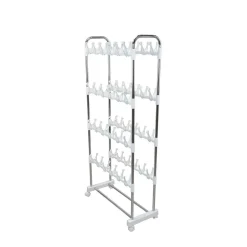 Günstiges Schuhregal auf Rollen Sangora in Weiß