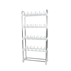 Günstiges Schuhregal auf Rollen Sangora in Weiß