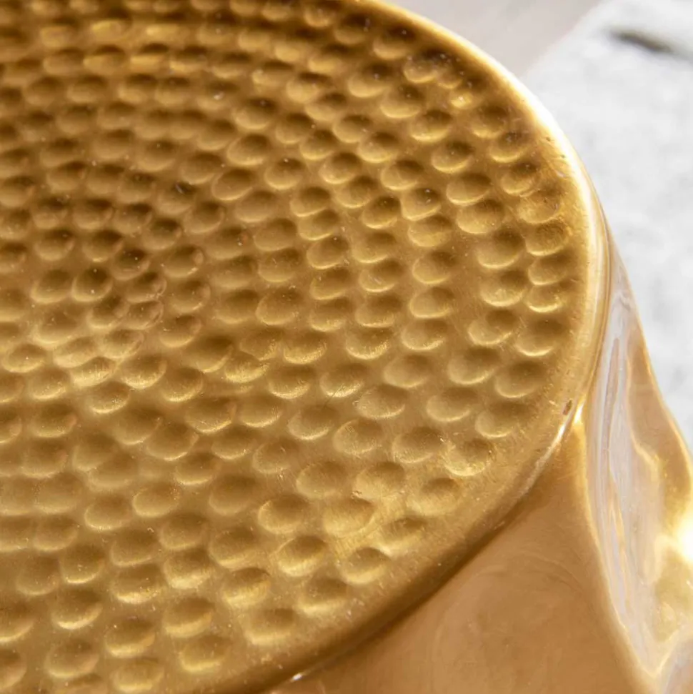 Gold lackierter Metalltisch 30x47x30 - Susepa