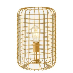 Goldene Tischlampe mit Gitterschirm - Salmasion