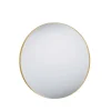 Goldfarbener Wandspiegel in Rund 80 cm - Zeanno
