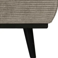 Graubrauner Couchhocker aus Strukturstoff - Gela