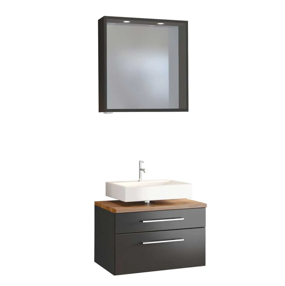 Graue Badmöbel Waschplatz - Estregos (zweiteilig)