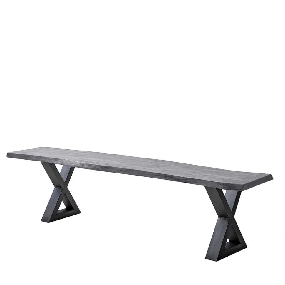 Graue Baumkantenbank in Akazie massiv - Lenia