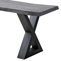 Graue Baumkantenbank in Akazie massiv - Lenia