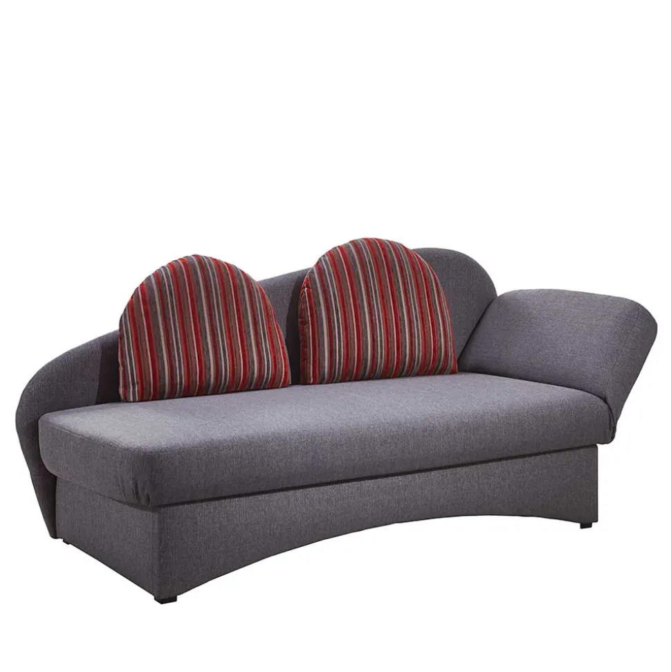 Graue Federkern Schlafcouch mit Bettkasten - Langos