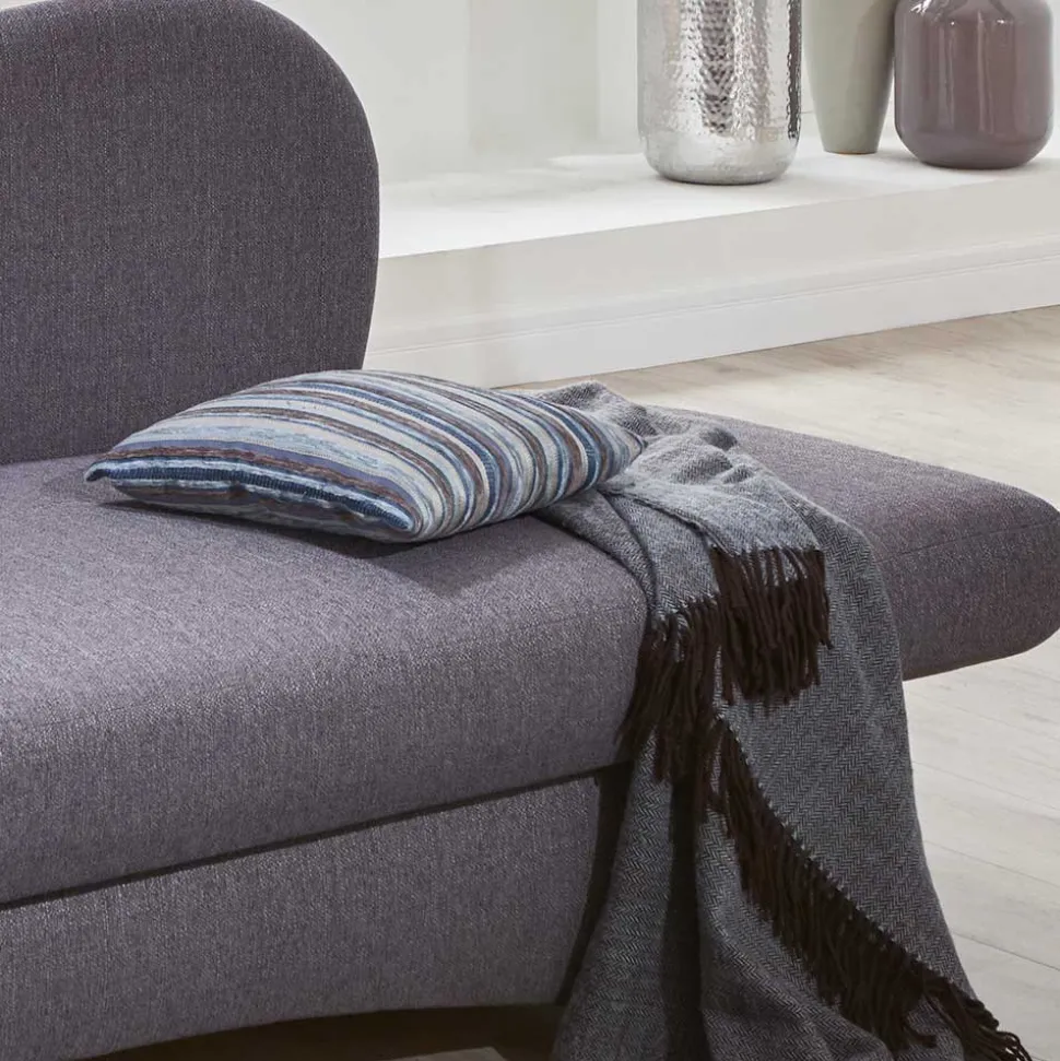 Graue Federkern Schlafcouch mit Bettkasten - Langos