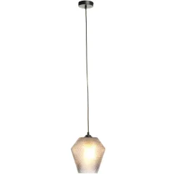 Graue Glas Pendelleuchte in Modern - Nelzoma