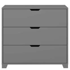 Graue Kommode mit drei Schubladen - Niento