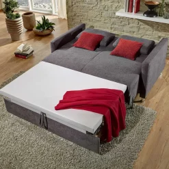 Graue Schlafcouch in drei Breiten - Jaxon