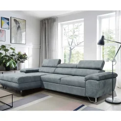 Graue Sofaecke mit Schlaffunktion - Quartia