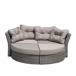 Graue Sonneninsel Sash aus Polyrattan