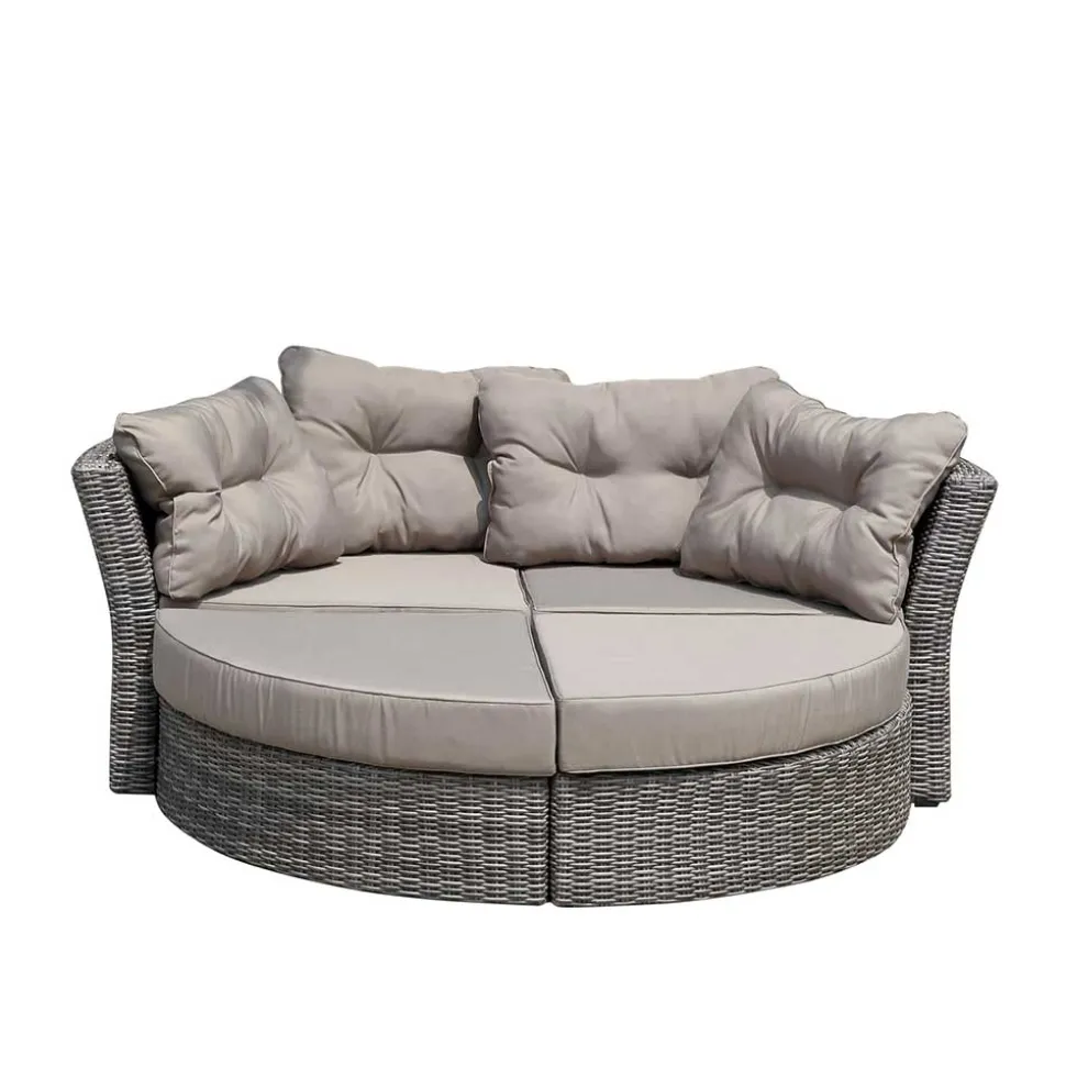 Graue Sonneninsel Sash aus Polyrattan