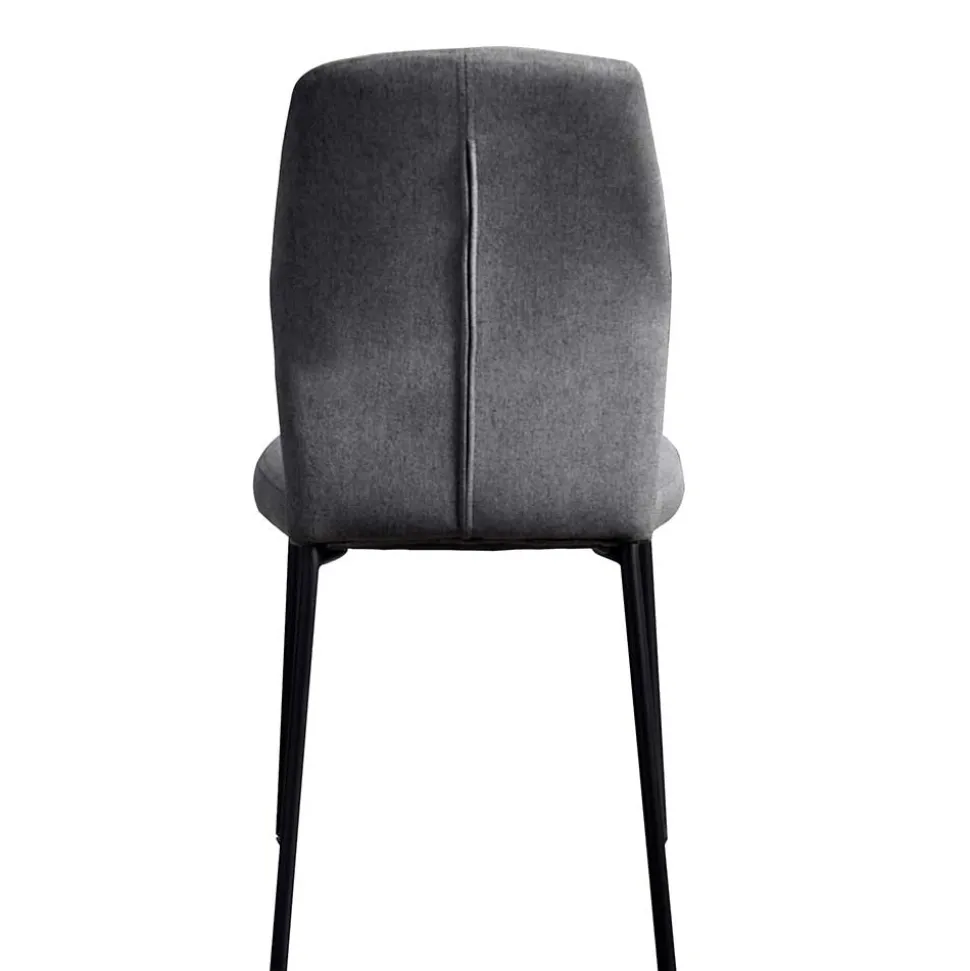 Graue Stoffstühle modern - Lenox (4er Set)
