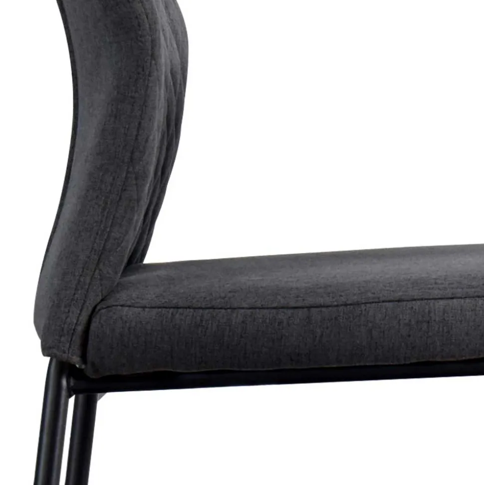 Graue Stoffstühle modern - Lenox (4er Set)