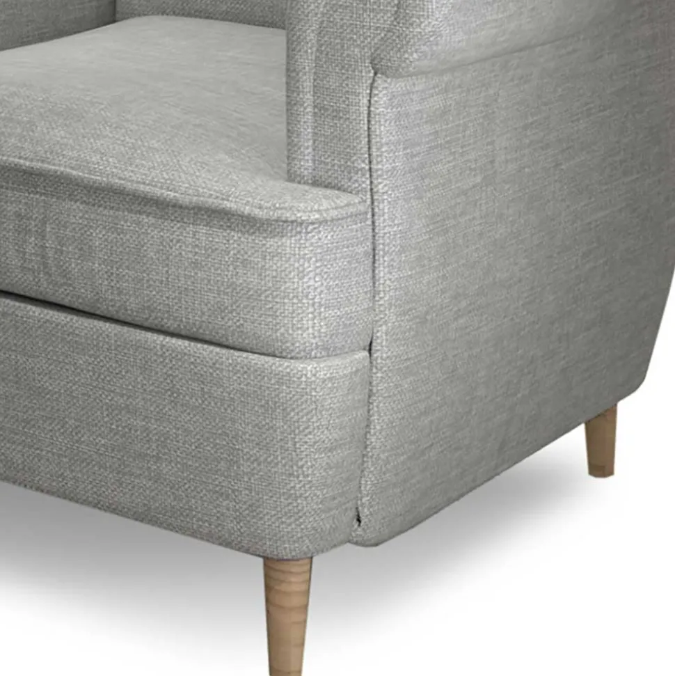 Grauer Ohrenbackensessel im Skandi Design - Jagoz