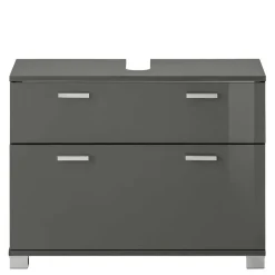 Grauer Unterschrank fürs Waschbecken Hochglanz - Ulivia