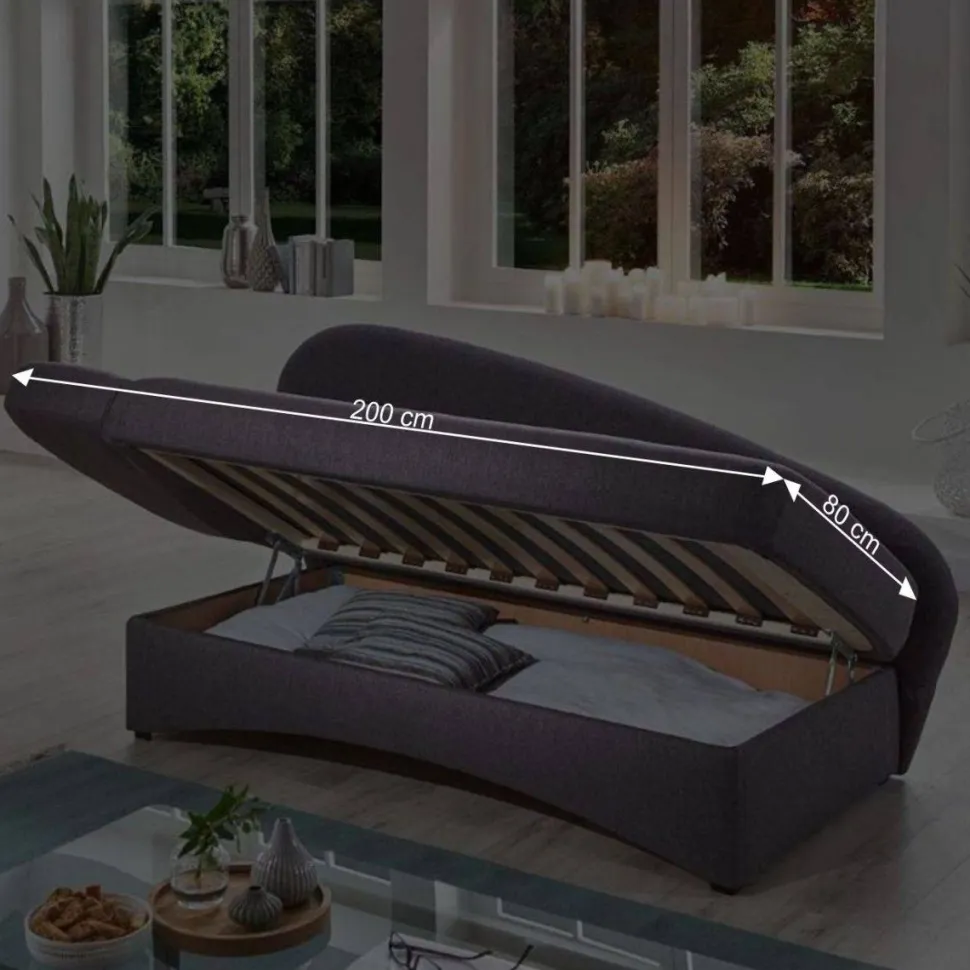 Graues Daybed mit Bettkasten - Perfect