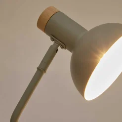 Graugrüne Schreibtischleuchte mit Stifthalter - Jeffa