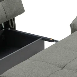 Grüne Funktionscouch mit Bettkasten - Granita