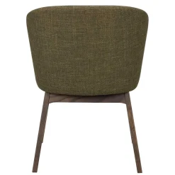 Grüner Armlehnenstuhl halbrund - Ohio (2er Set)