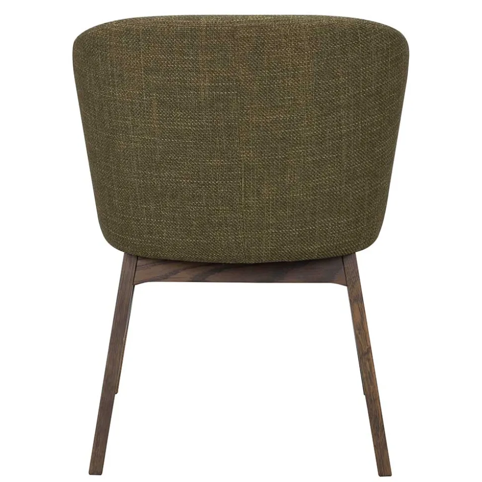 Grüner Armlehnenstuhl halbrund - Ohio (2er Set)