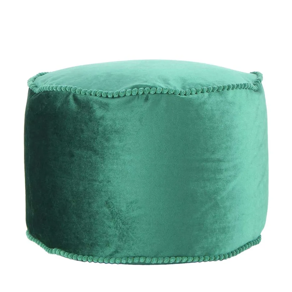 Grünes Meditationskissen mit Samtbezug - Lacredu