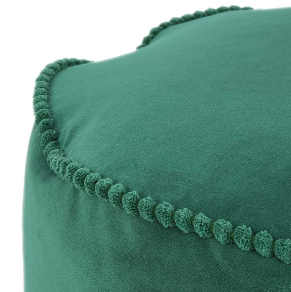 Grünes Meditationskissen mit Samtbezug - Lacredu