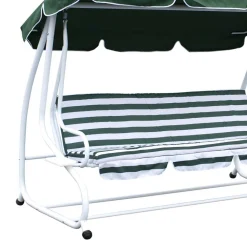 Grün-weiße Hollywoodschaukel Lilames mit Streifen