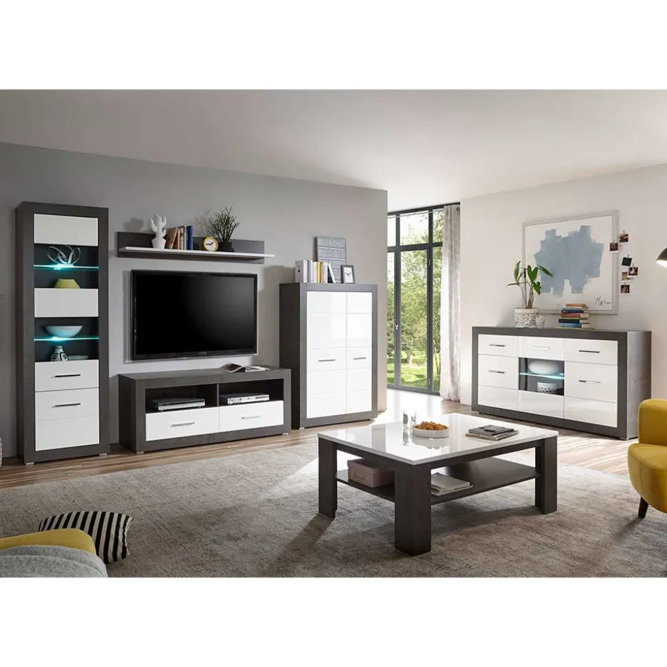 Große Wohnzimmer Einrichtung modern - Istensa (sechsteilig)