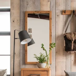 Großer Dielen Spiegel mit Holzrahmen - Mulcian