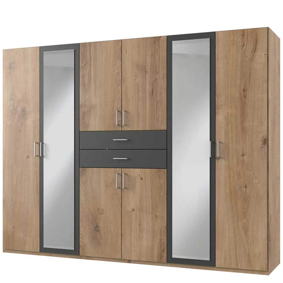 Großer Kleiderschrank 270 cm mit acht Türen - Ayla