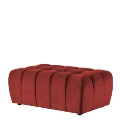 Großer Polsterhocker in Rot - Yallaz