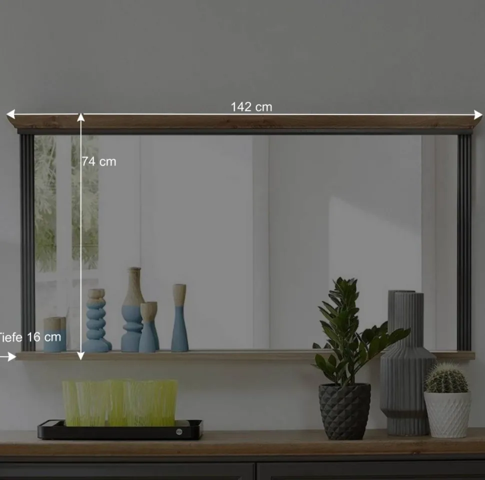 Großer Wandspiegel mit 142 cm Breite - Thumbs