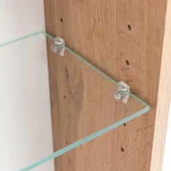 Großer Waschplatz mit 2 Becken & Badschränke - Crystoga (vierteilig)