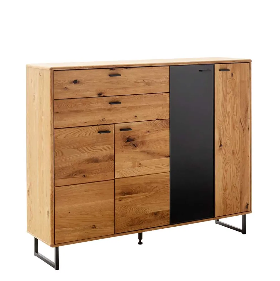 Großes Highboard mit Metall Bügelgestell - Flacona