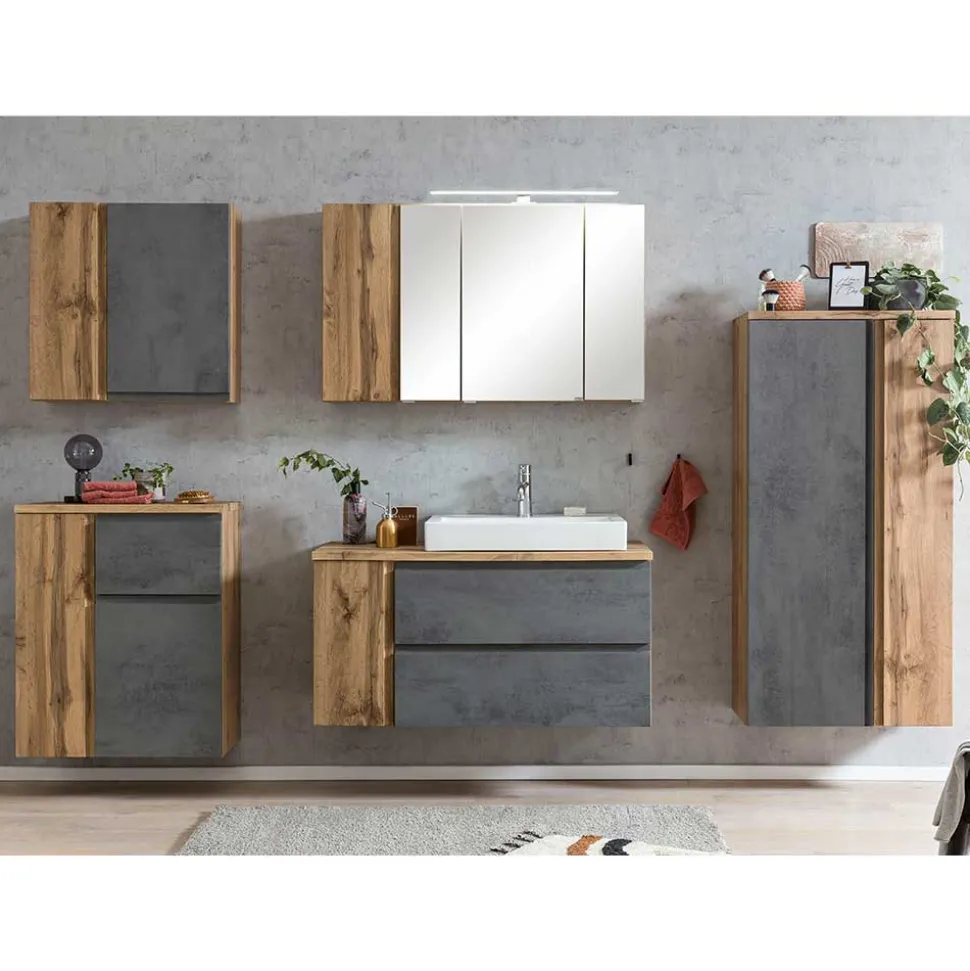 Großes Möbelset Badeinrichtung - Mia (fünfteilig)