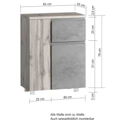 Großes Möbelset Badeinrichtung - Mia (fünfteilig)