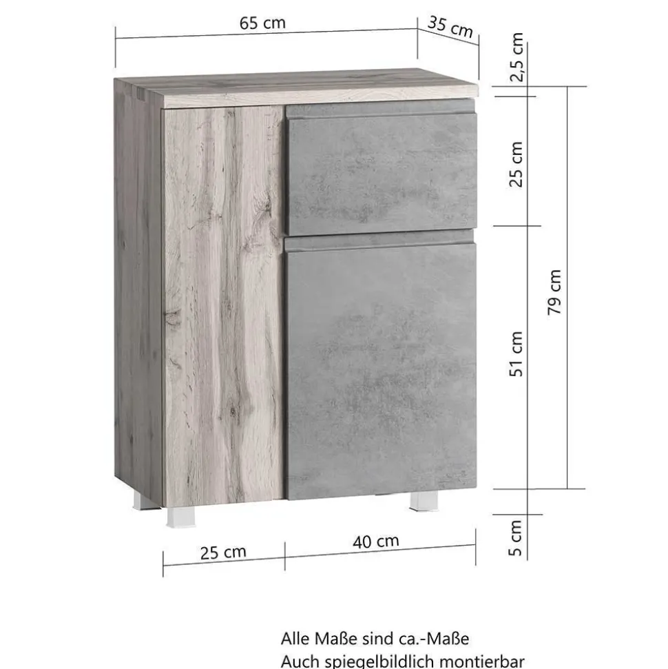 Großes Möbelset Badeinrichtung - Mia (fünfteilig)
